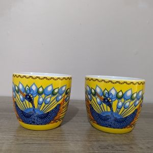 Nestle Abuelita Hot Chocolate Cups Set of 2 Arte Zapoteca Ortega Mugs EUC!